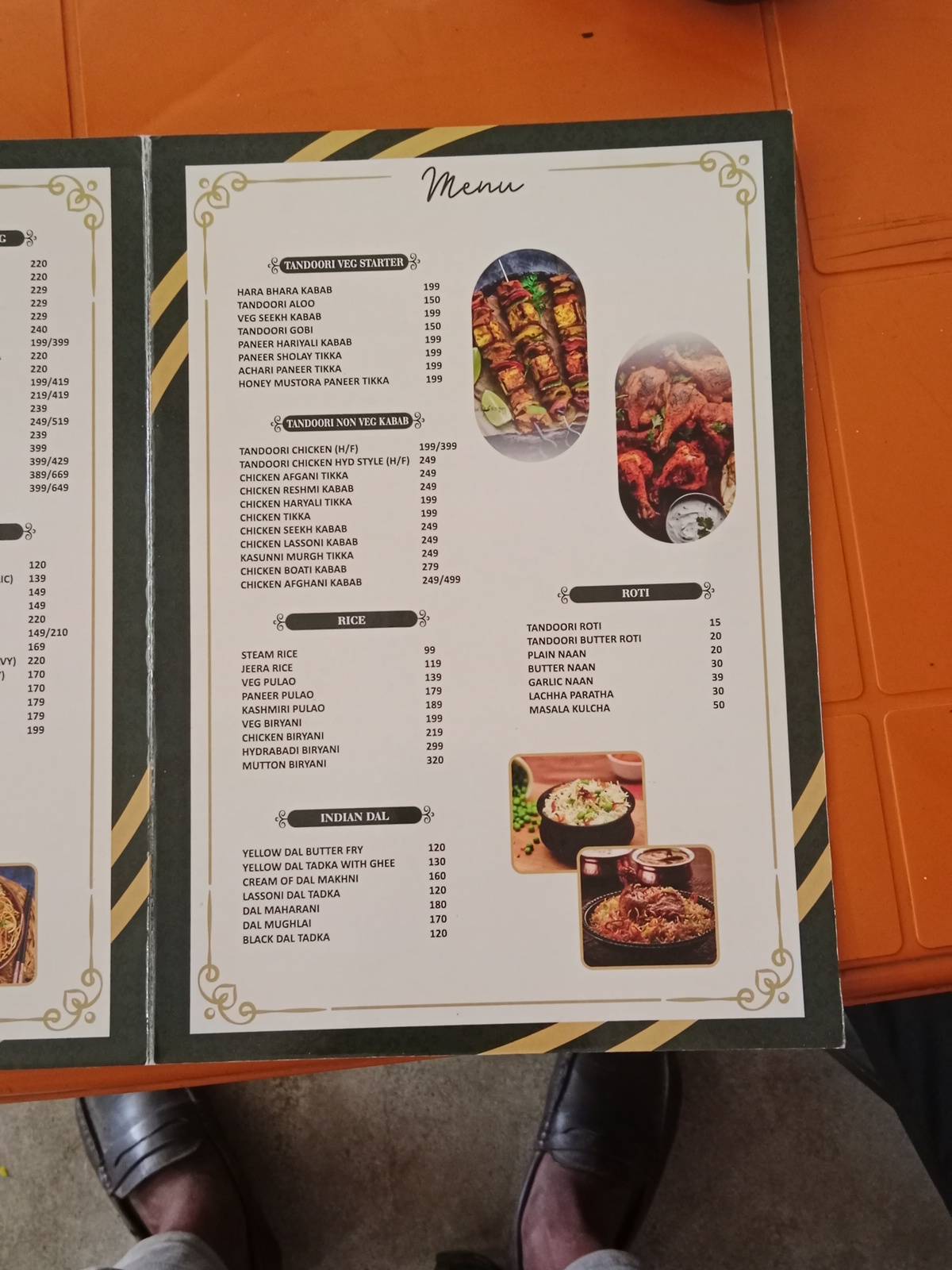 Makoli Mor menu