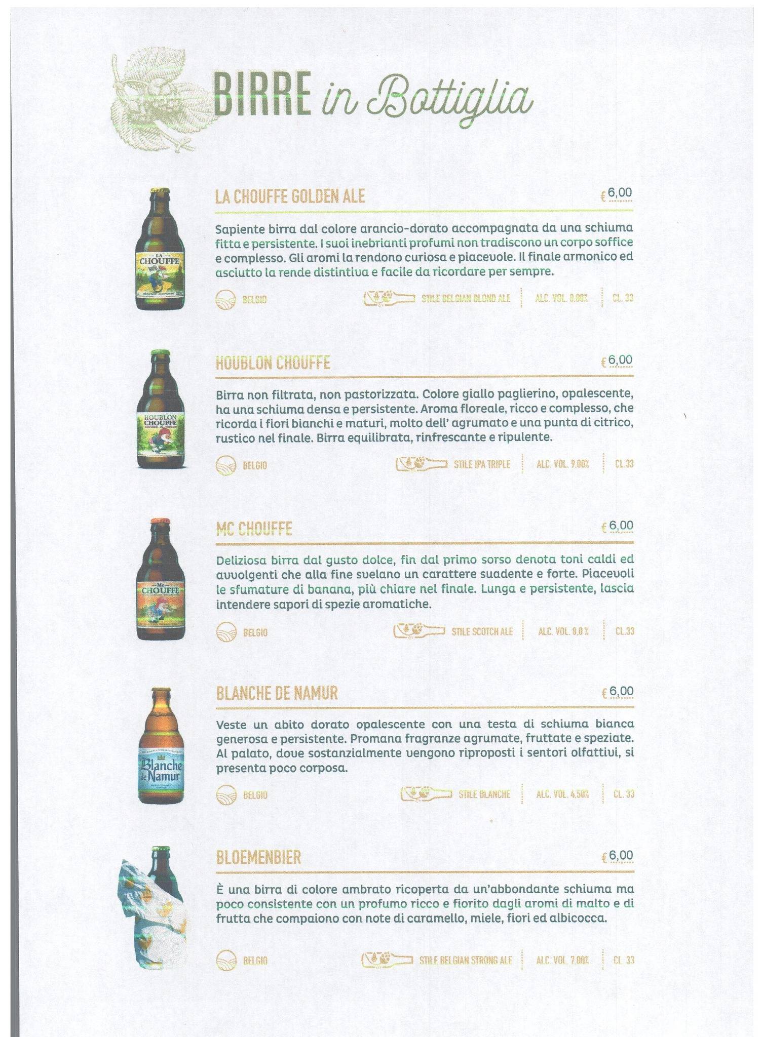 Menu di Mala Rupa Pub 