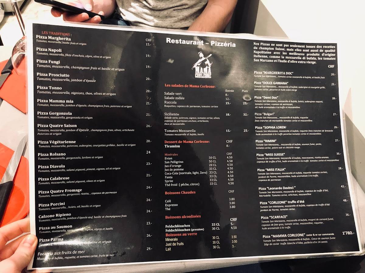 Menu di Mama Corleone 