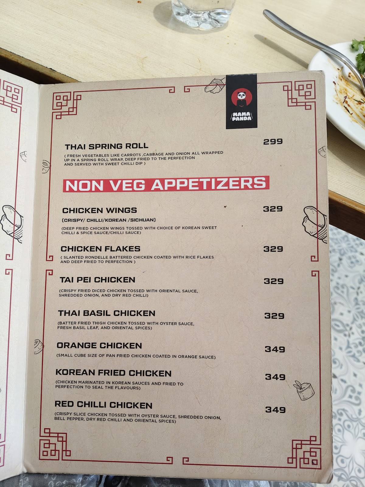 Mama panda menu