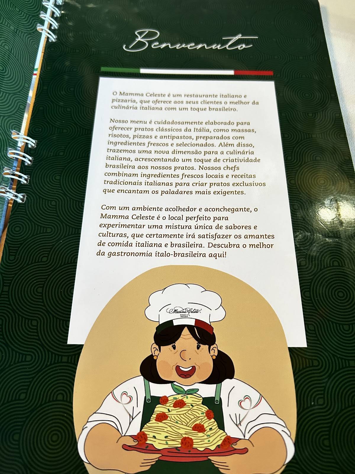 Mamma Celeste cardápio