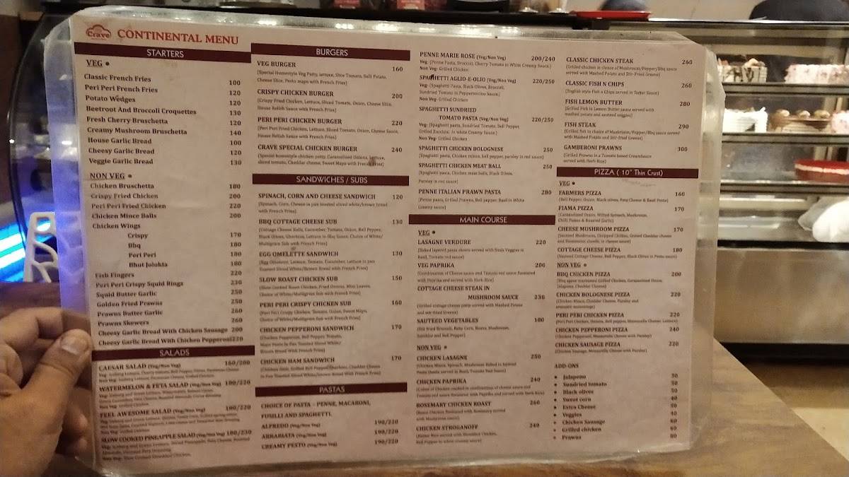 Crave menu