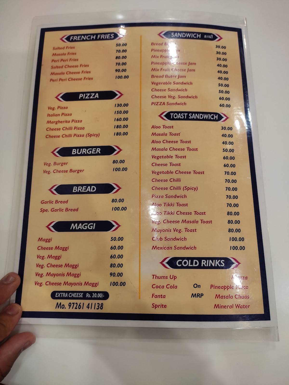 Mangleshwar Ice Cream - Rajkot menu
