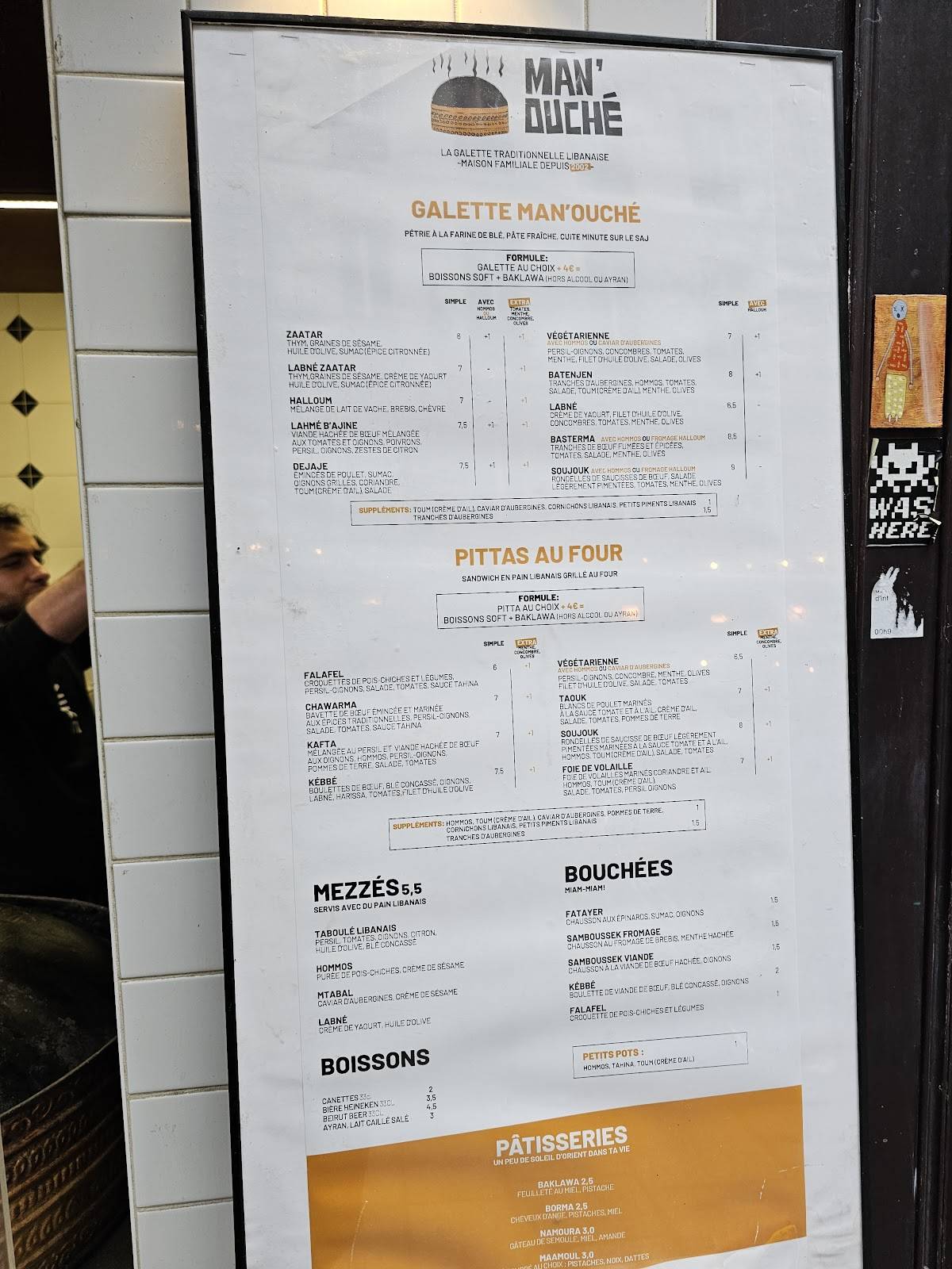 Menu de Man'Ouché