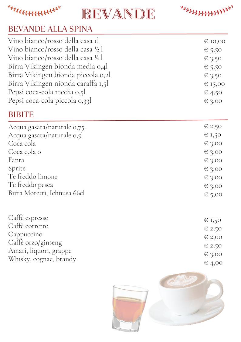 Menu di Ristorante Pizzeria Annette 