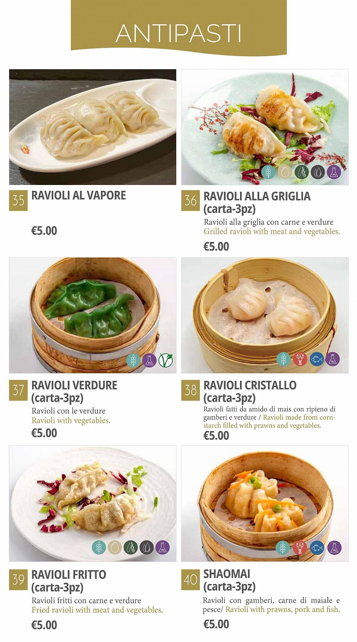 Menu di Sushi One Superior - Mantova 