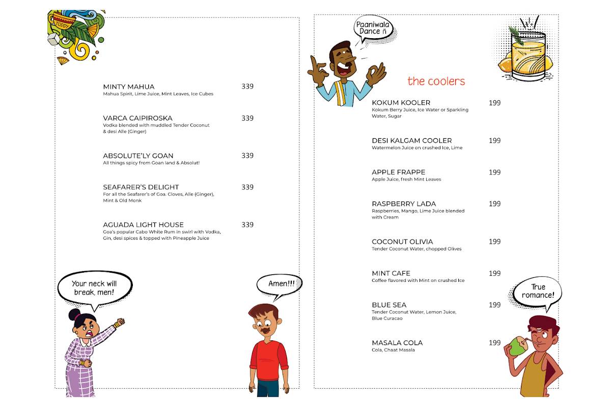Casa Varca menu