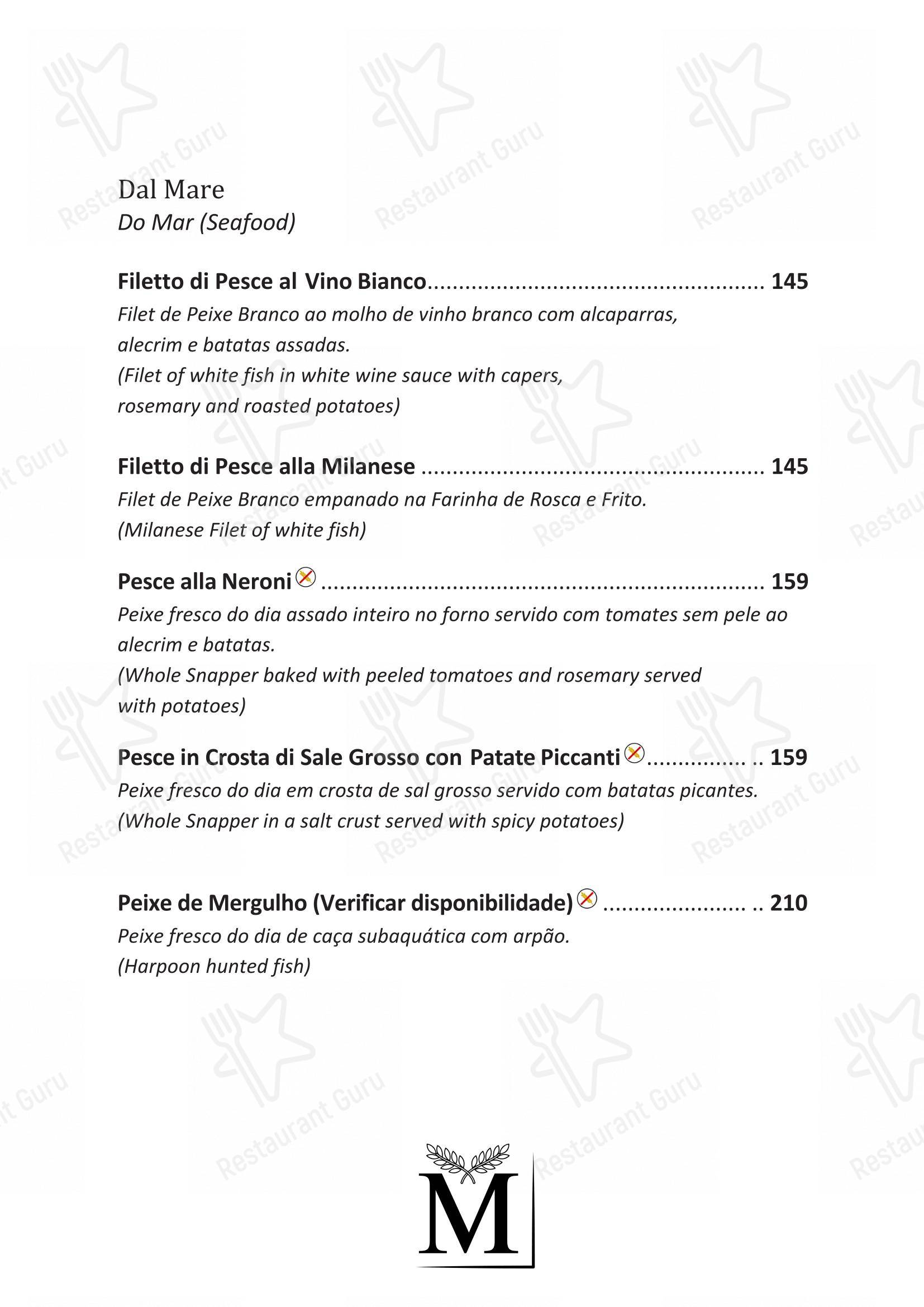 Margutta Ipanema - Menu