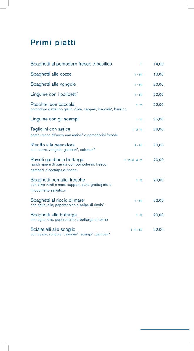 Menu di Marinato Verona 