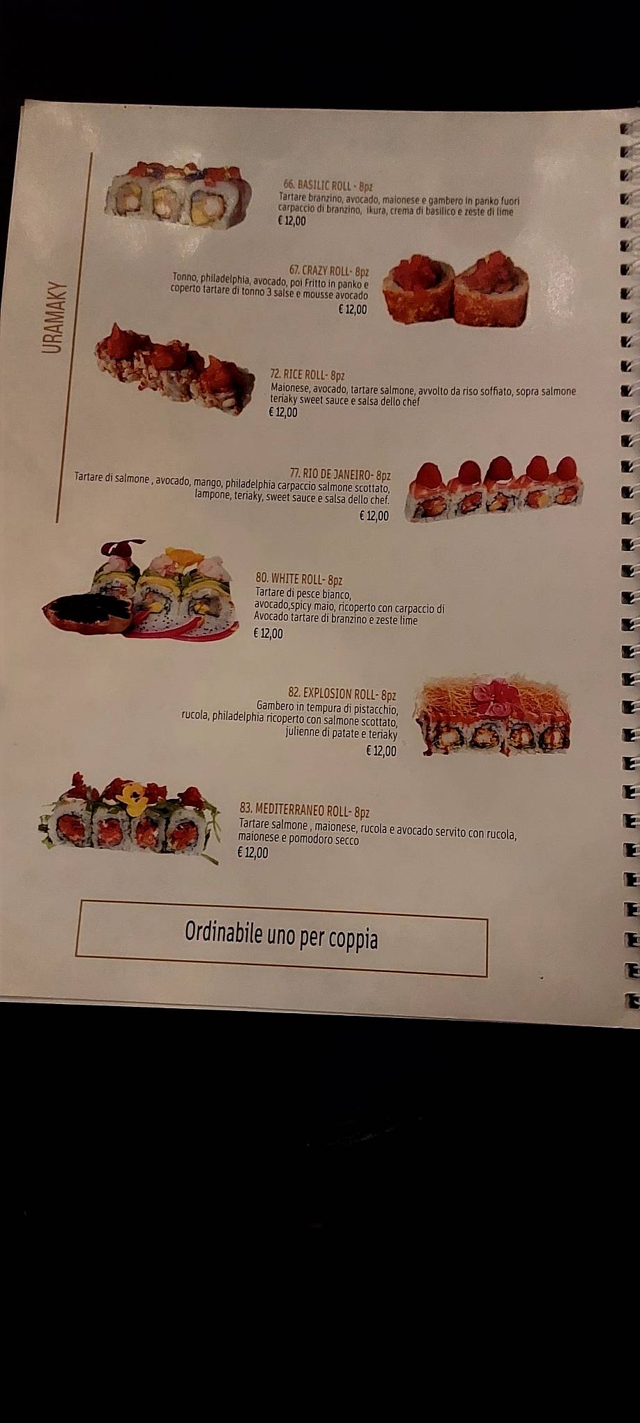 Menu di Marshal Sushi 