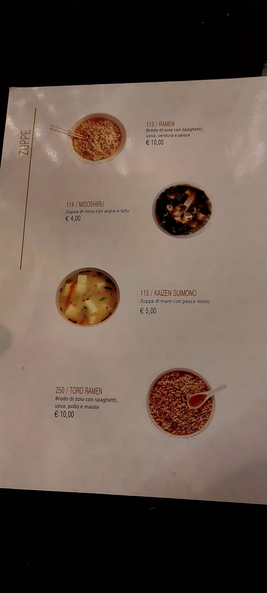 Menu di Marshal Sushi 