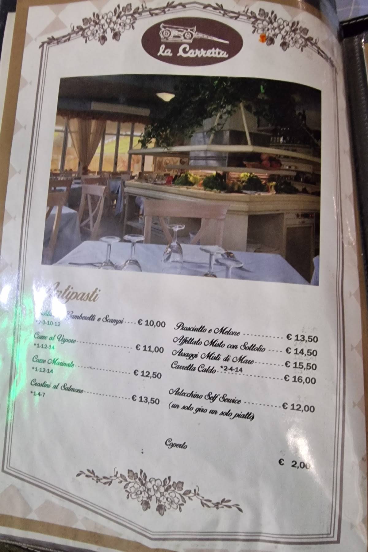 Menu di Ristorante La Carretta 