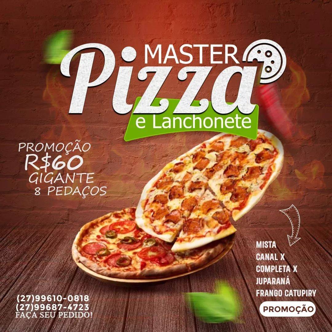 Master Pizza Pizzaria Lanchonete Hamburgueria cardápio