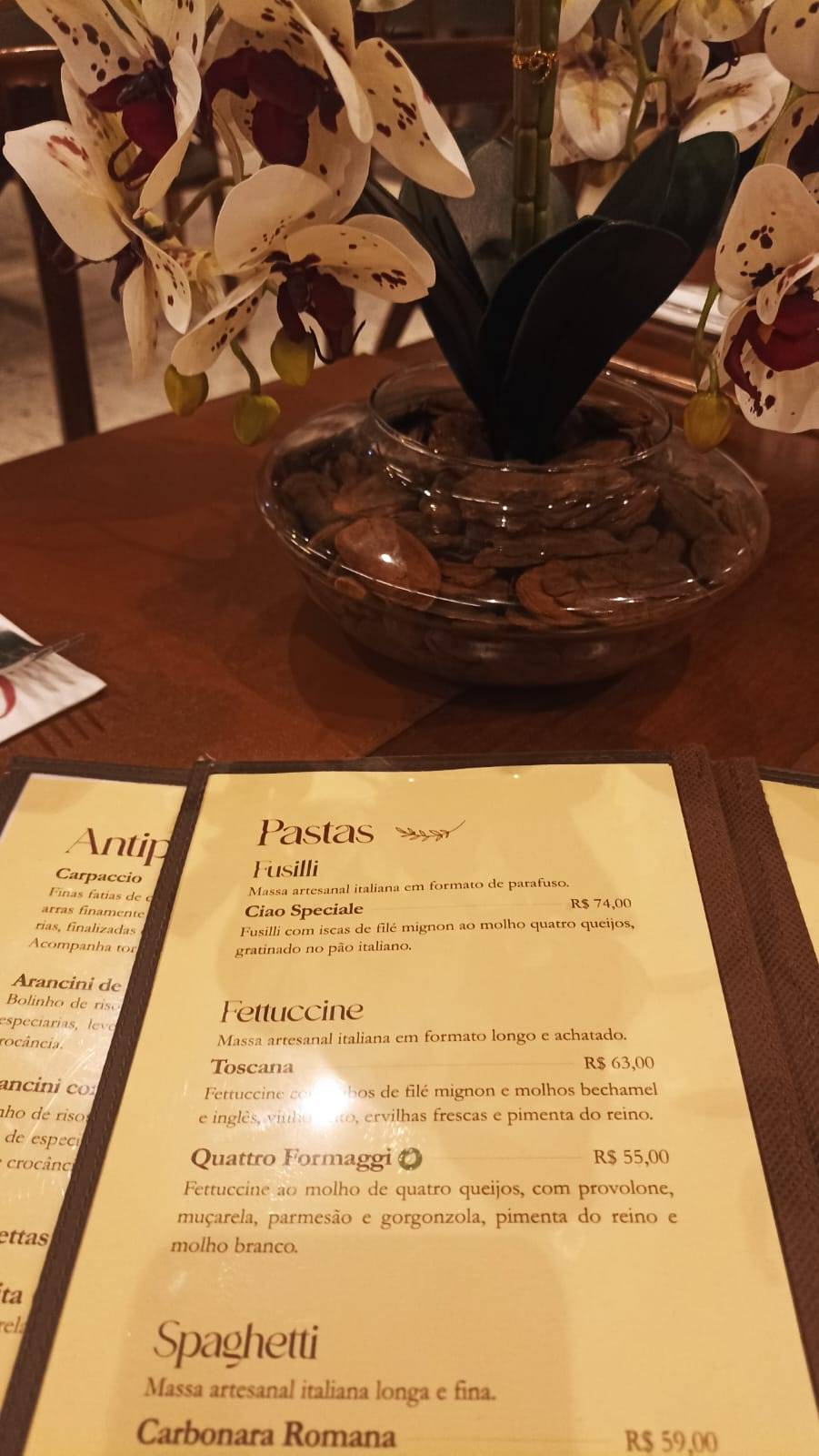 Ciao Ristorante cardápio