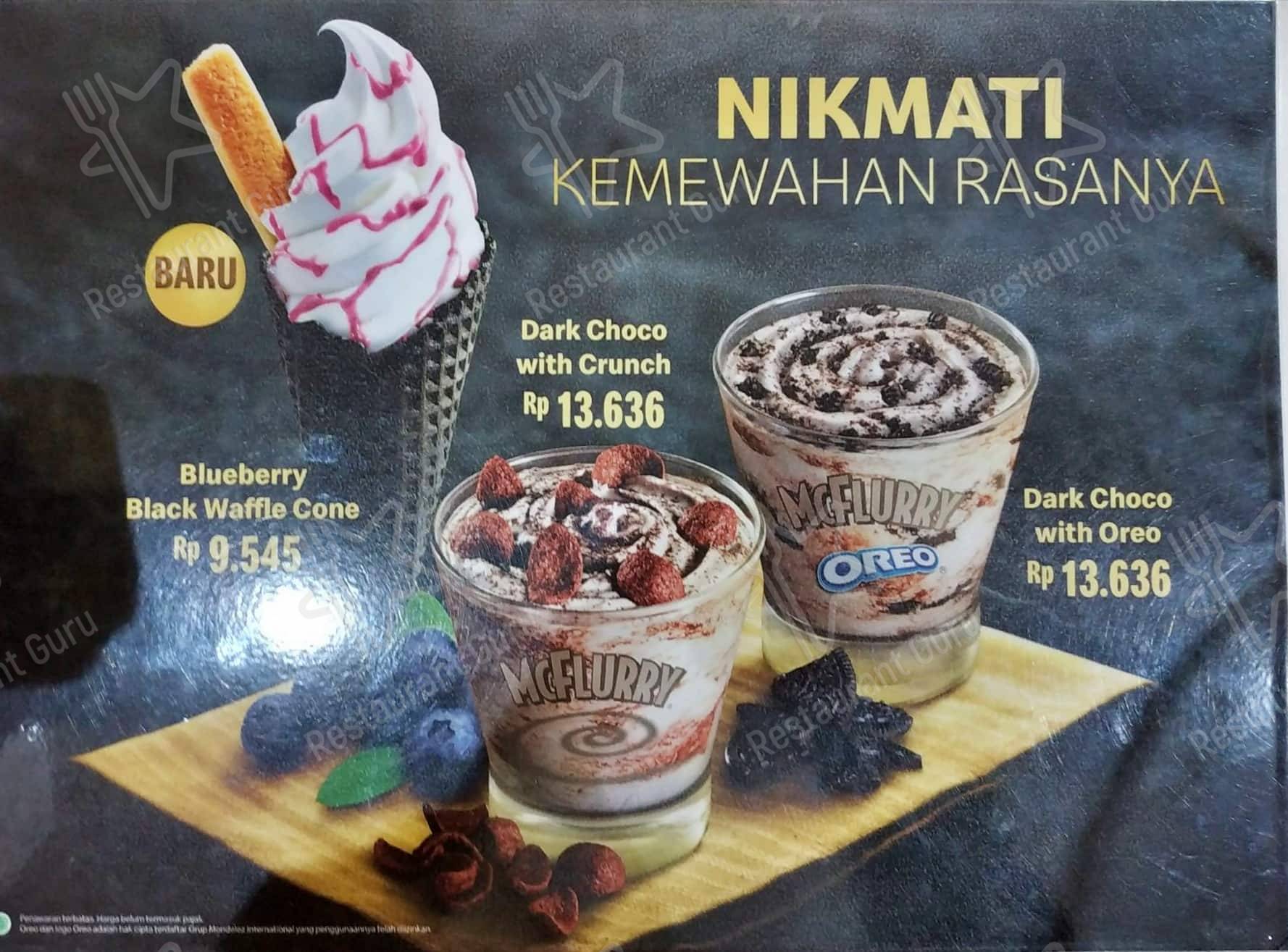 Carta de McDonald's Ice Cream, Tangerang, Teras Kota