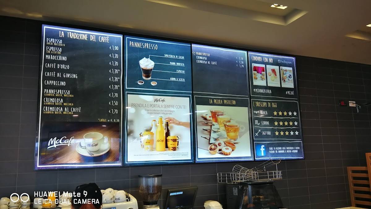 Menu di McDonald's Pesaro 