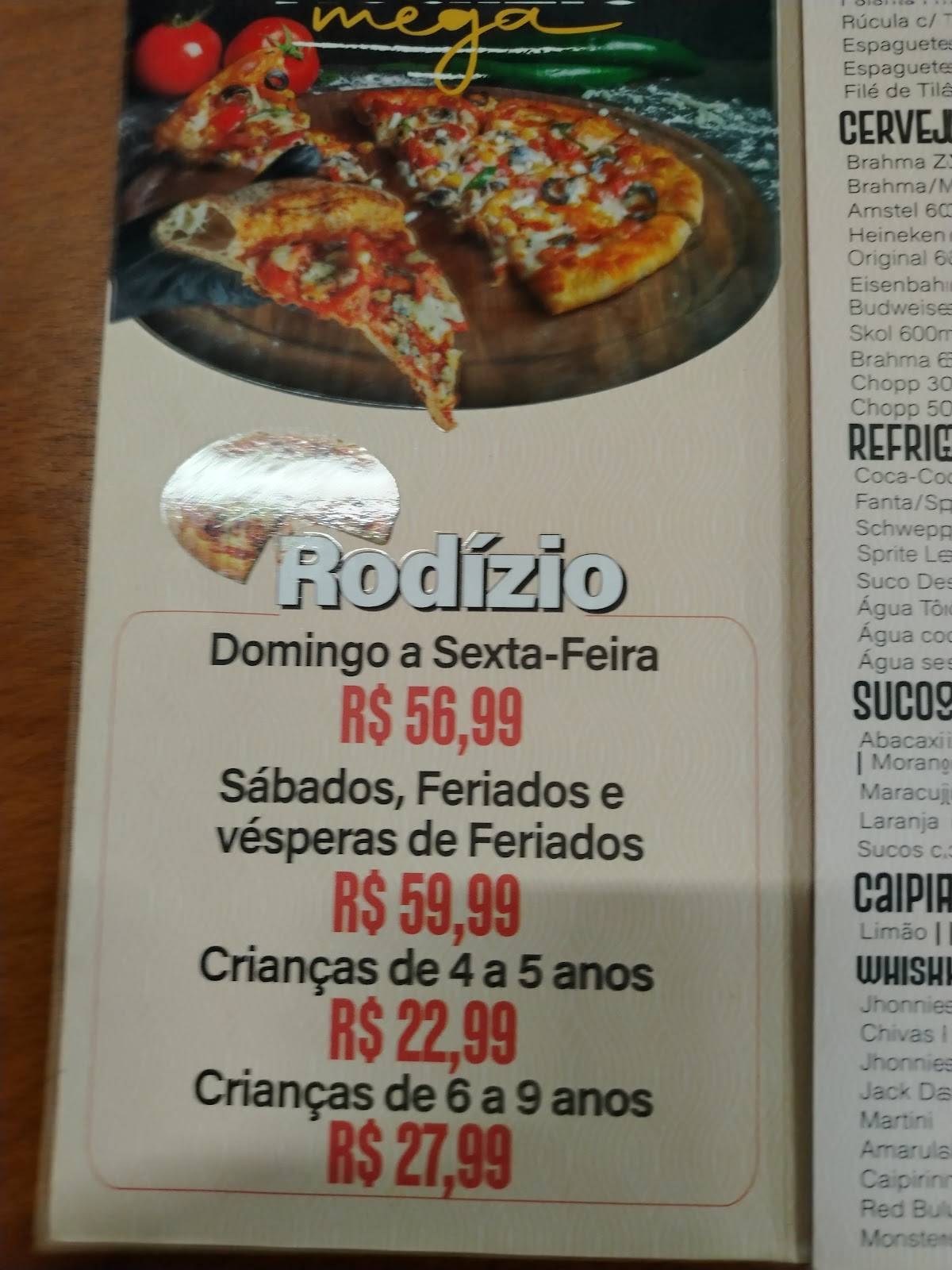 Mega Pizza cardápio