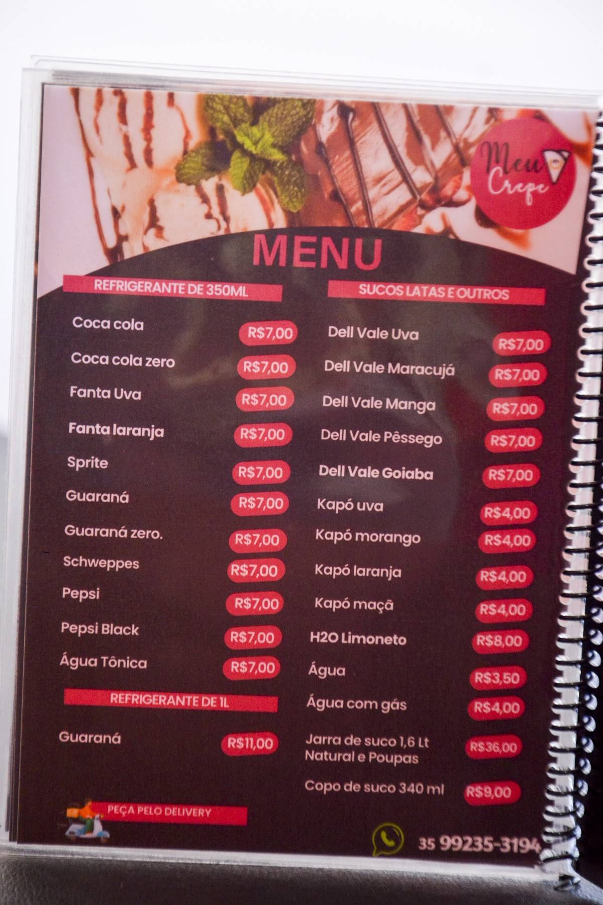 Seu Crepe cardápio