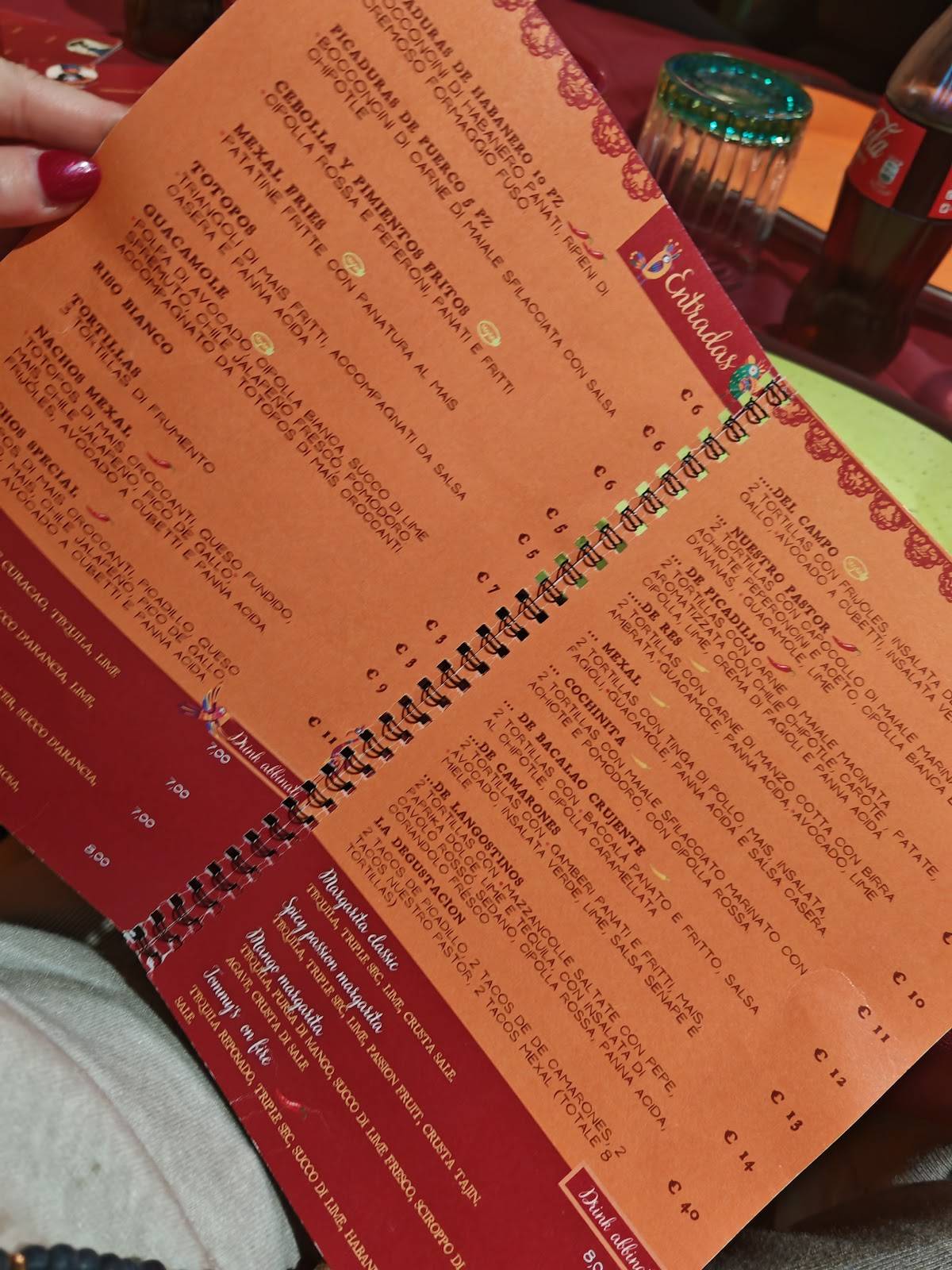 Menu di Mexal 