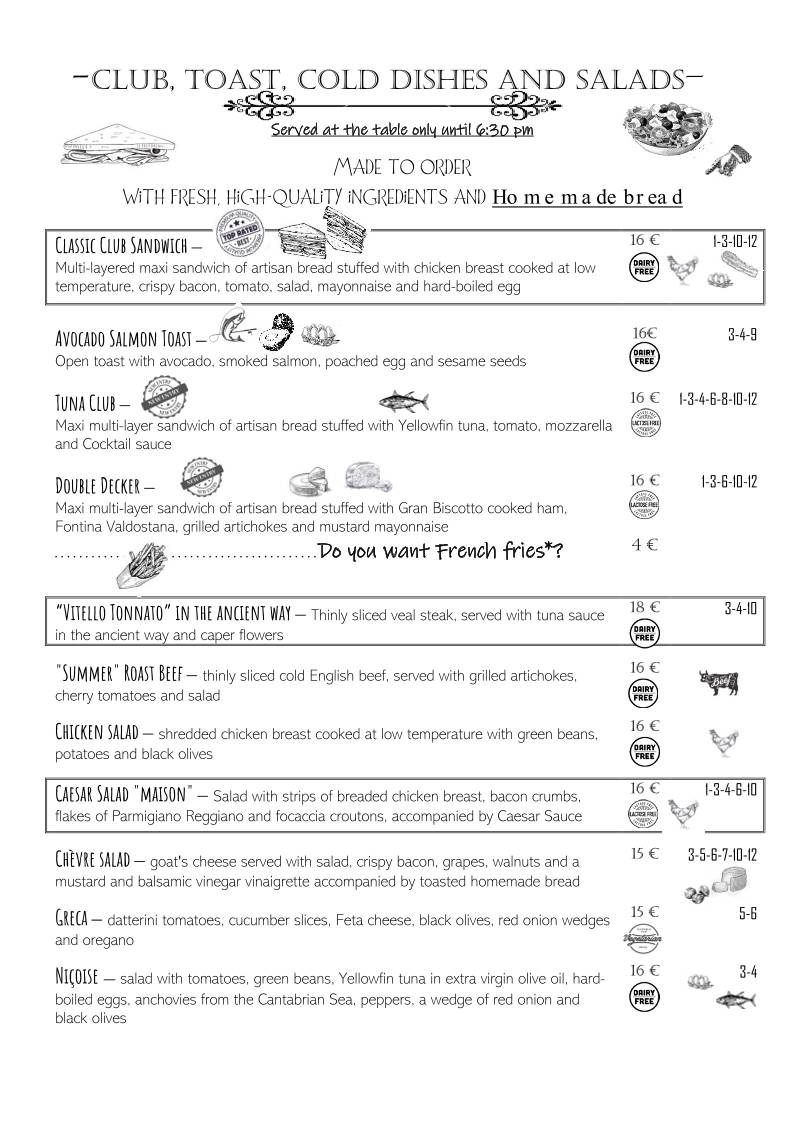 Menu di Bistrò 