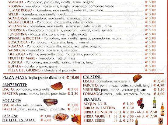 Menu di Cleopatra Pizza 