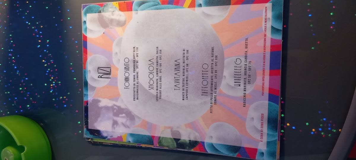 Menu di Zizania via Celestino Cocktail bar Milano 