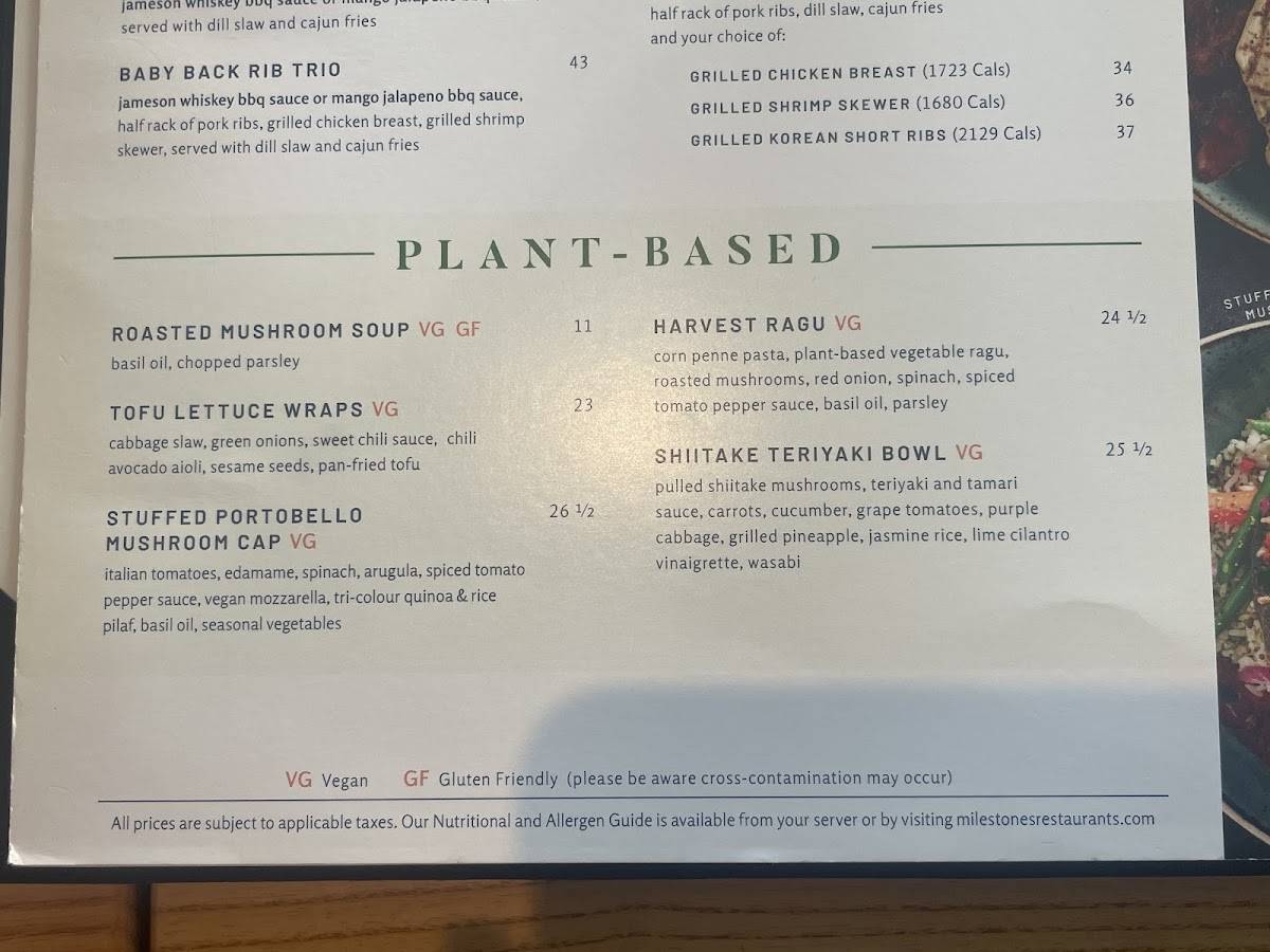 Menu de Milestones