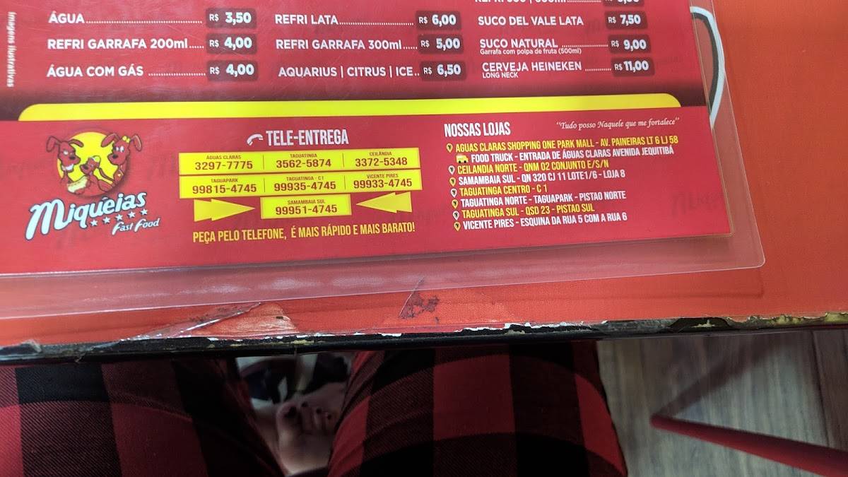 Miquéias Fast Food - Ceilândia cardápio