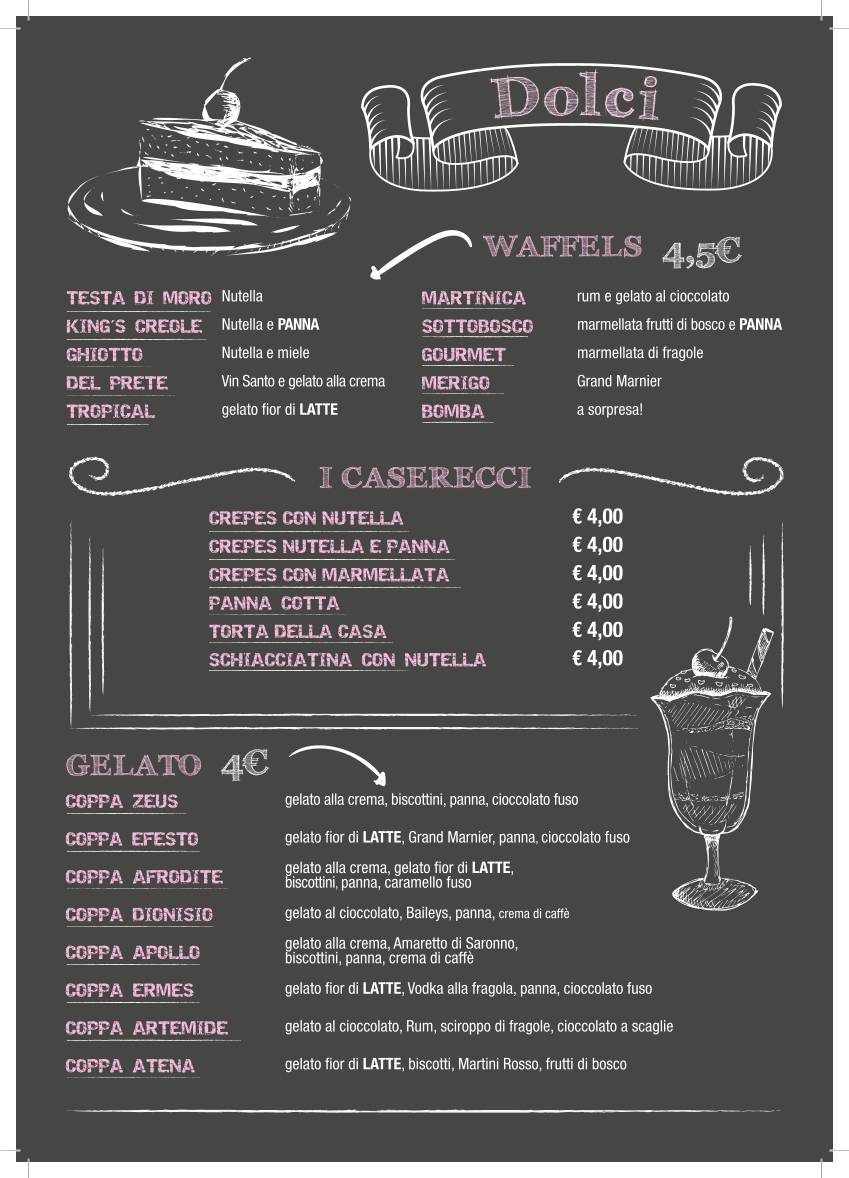 Menu di Missiva Pub 