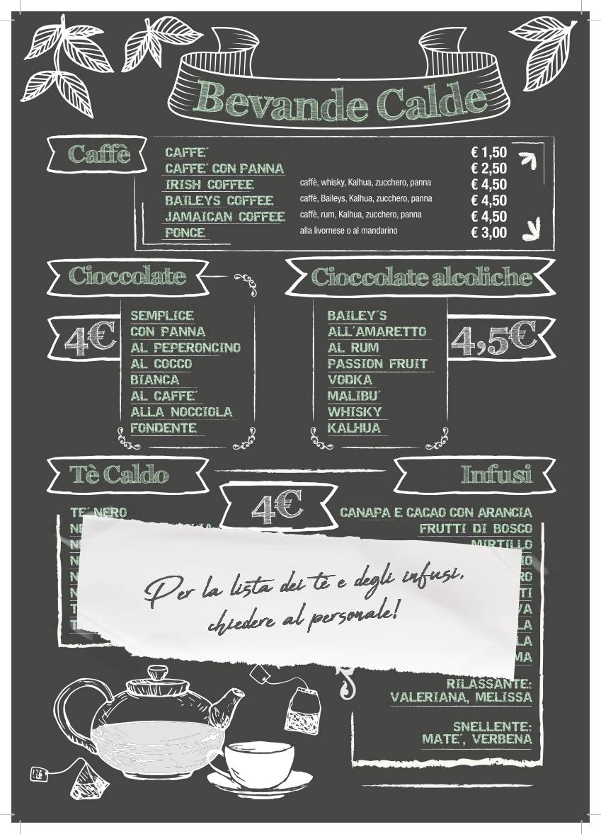 Menu di Missiva Pub 