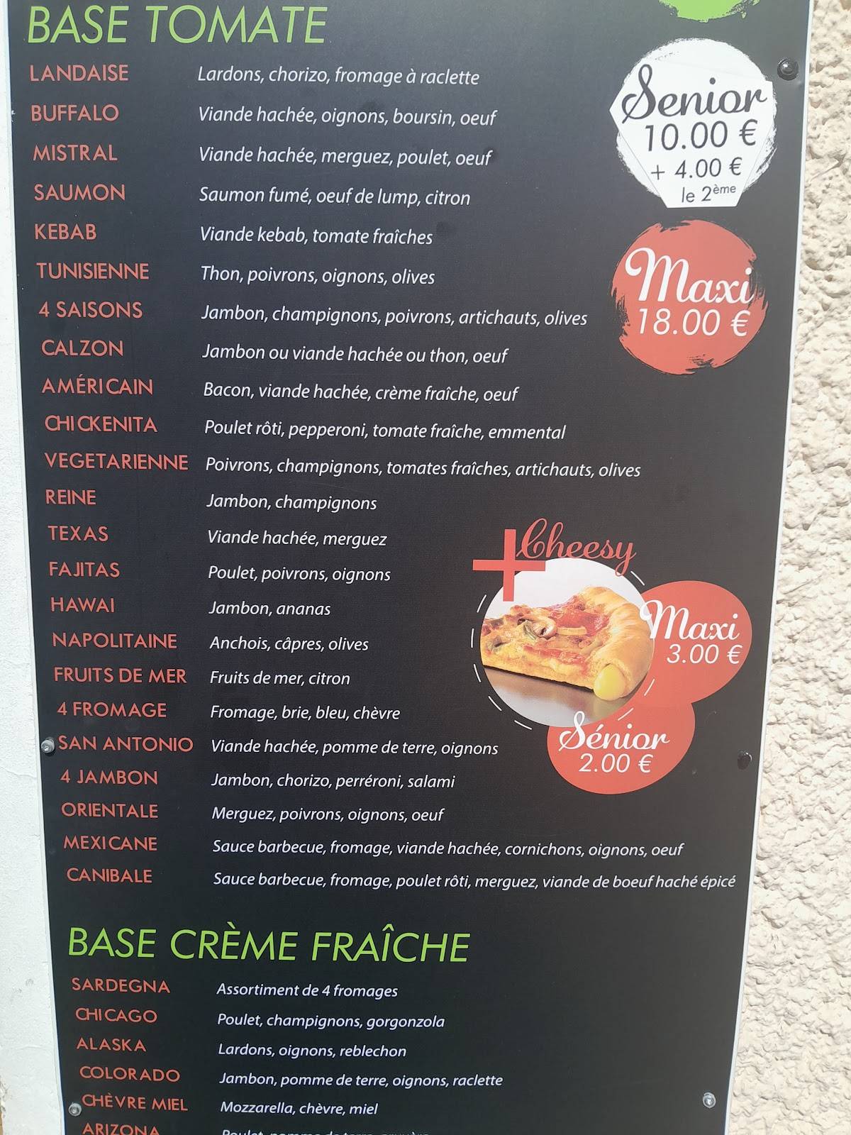 Menu de Mistral 74