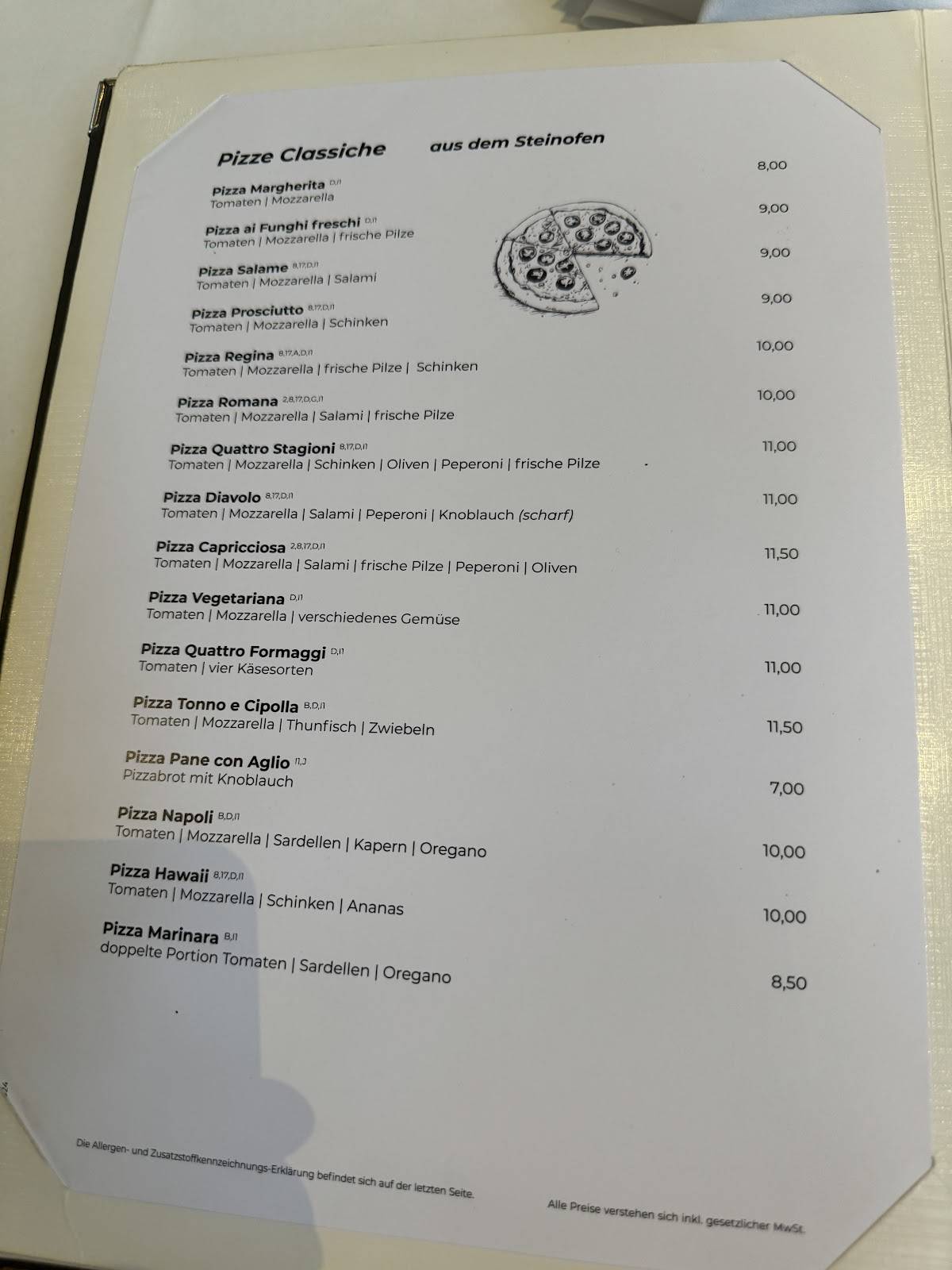 Menu de Modesto's