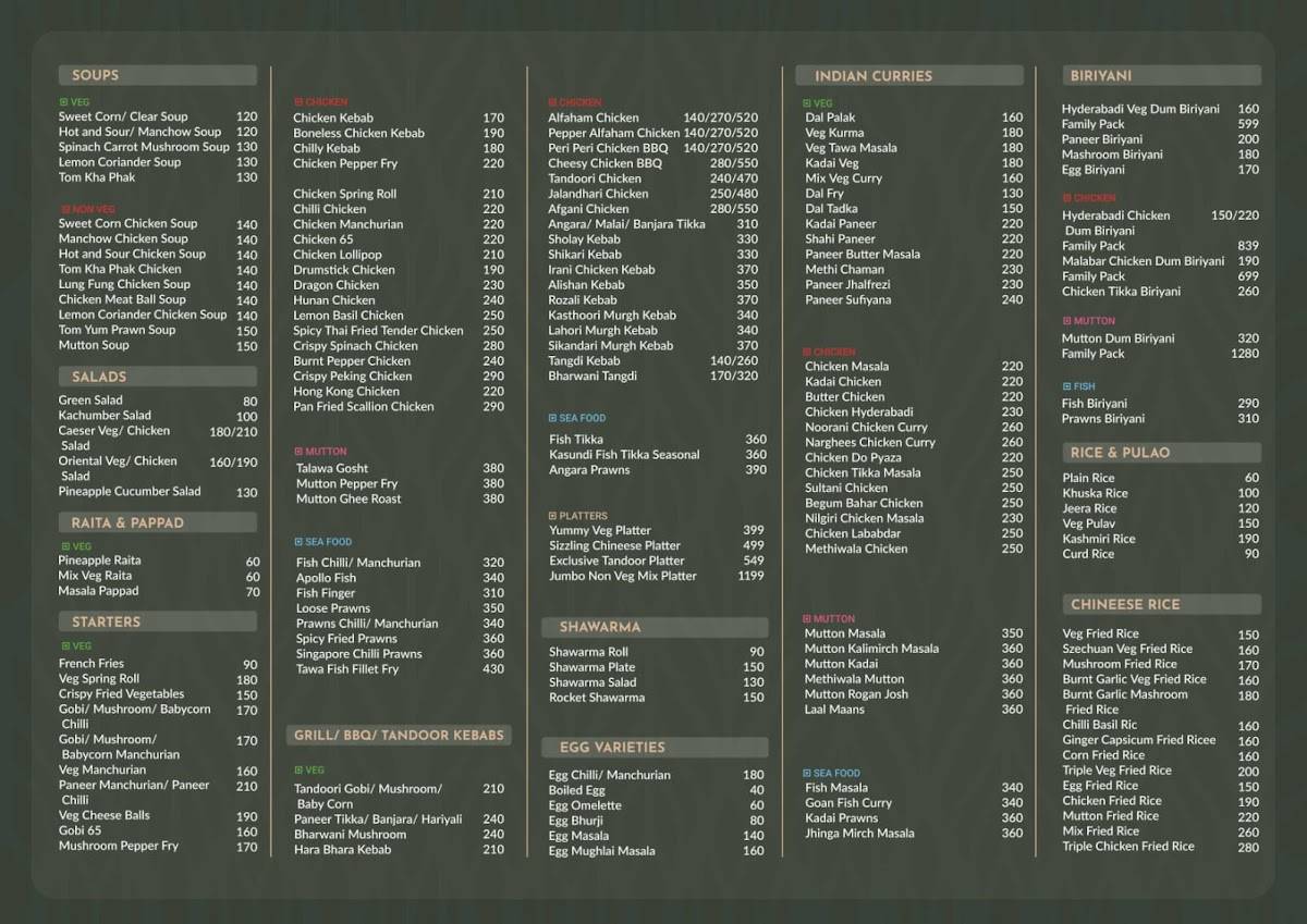 Mohabbat Desi Restaurant menu