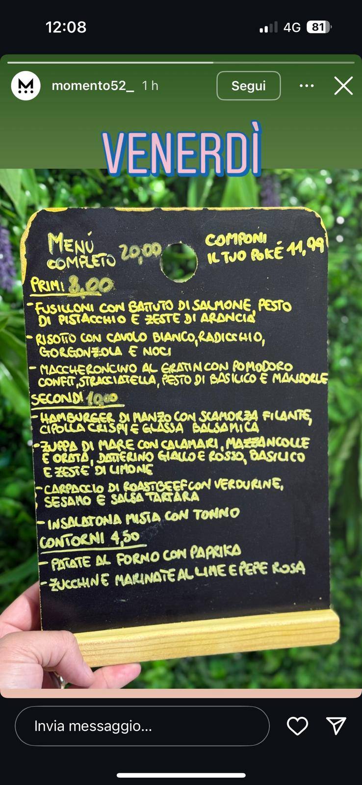 Menu di Momento 