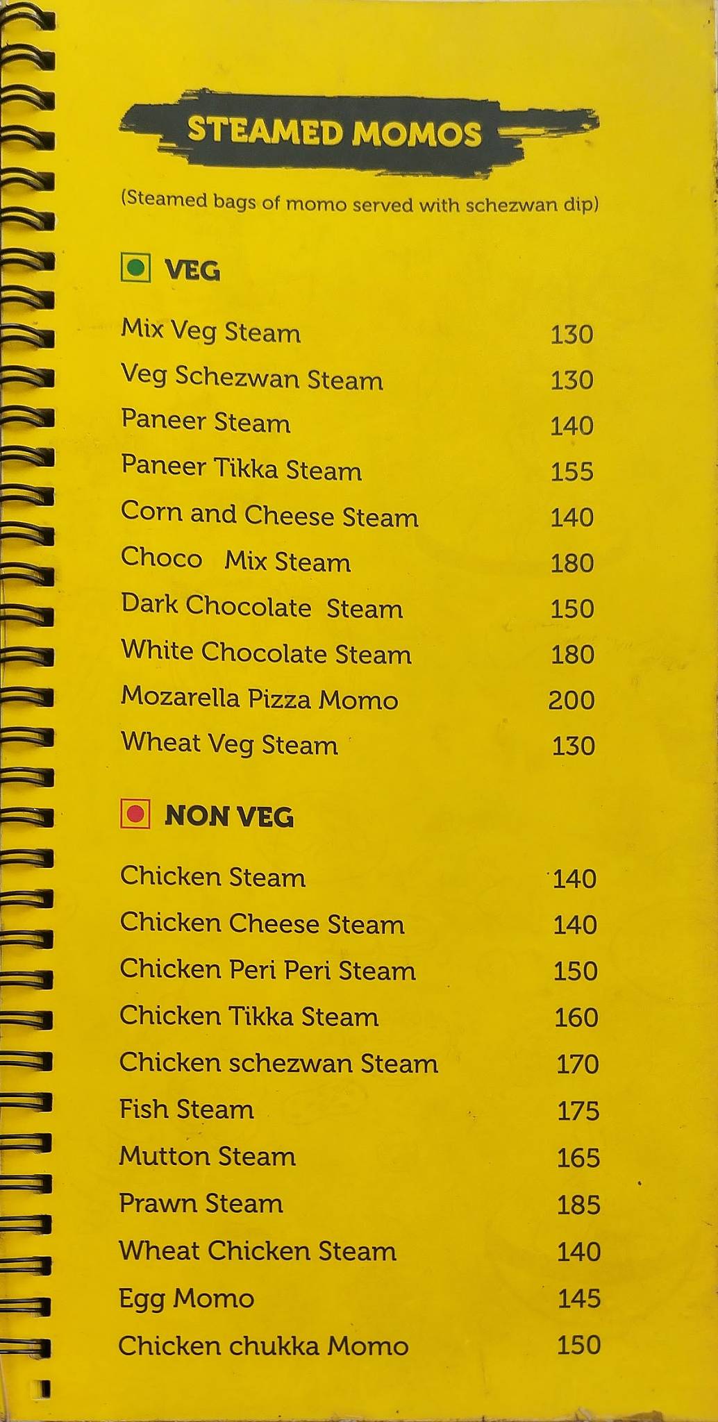 Momolicious menu