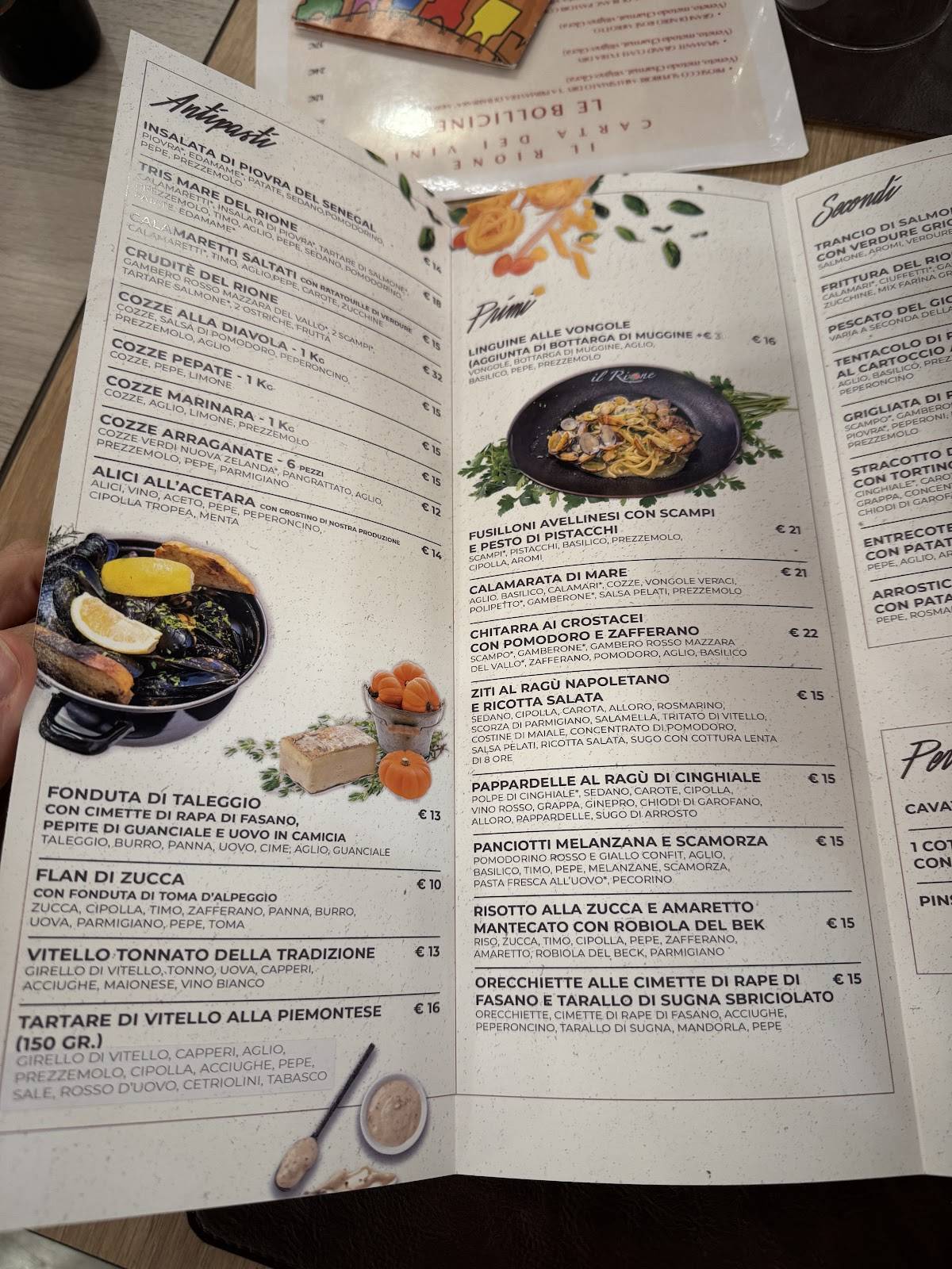 Menu di Il Rione 
