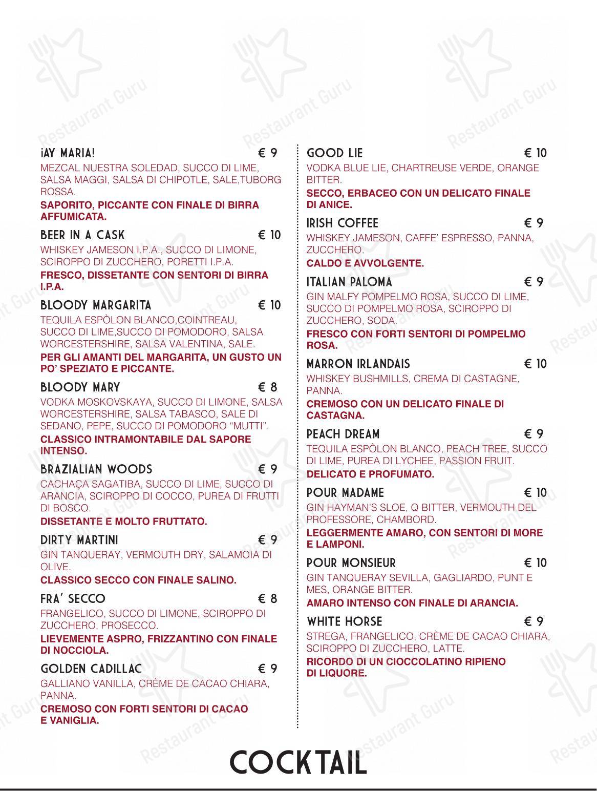 Menu per Mons pub & bar