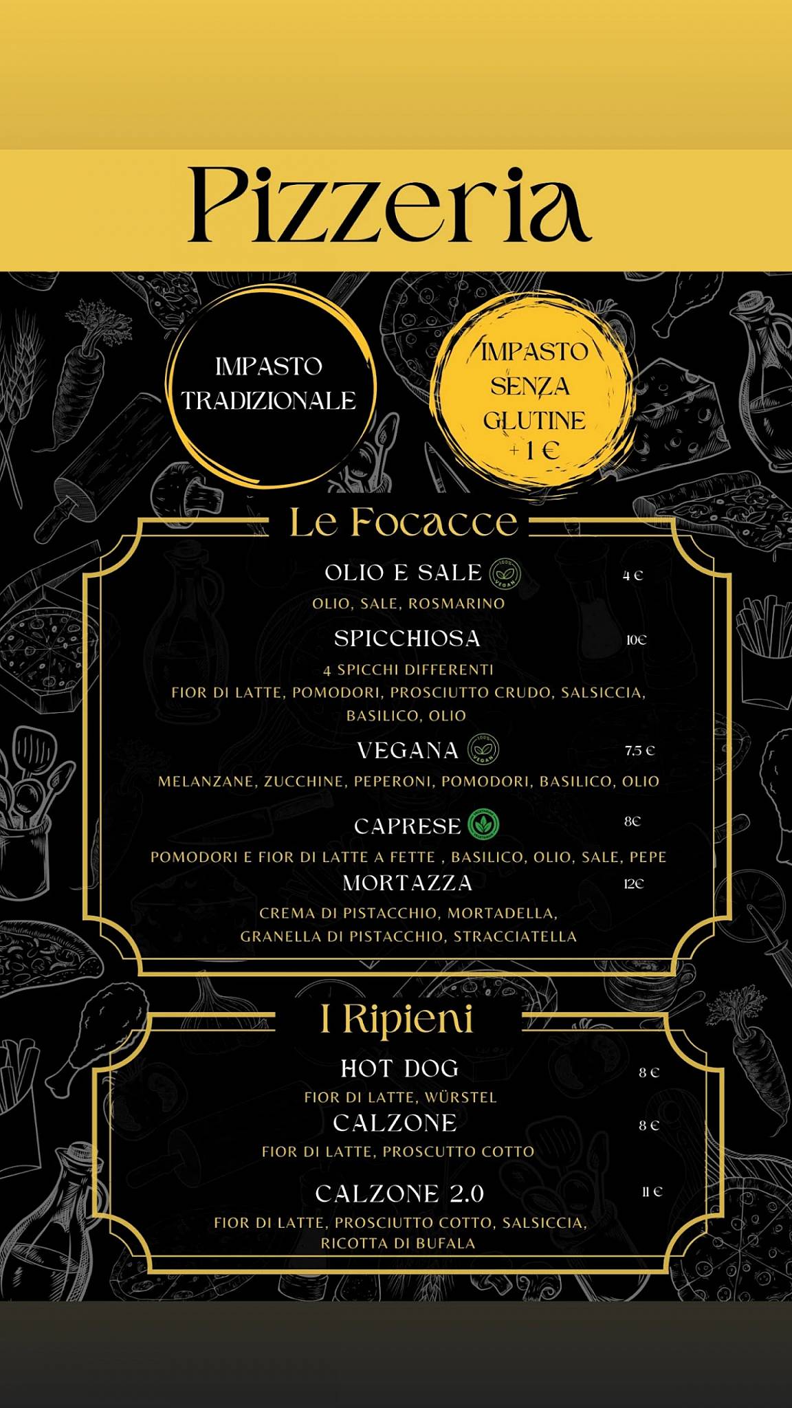 Menu di Pizzeria DAMA 