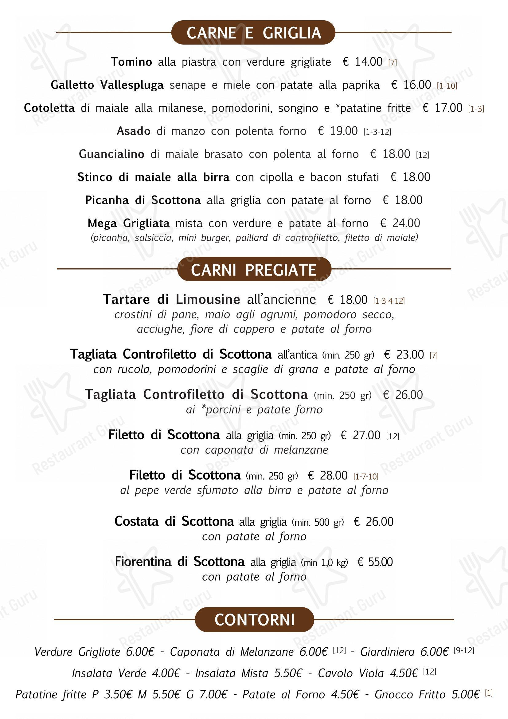 Menu bar pour Mopps dans Saronno