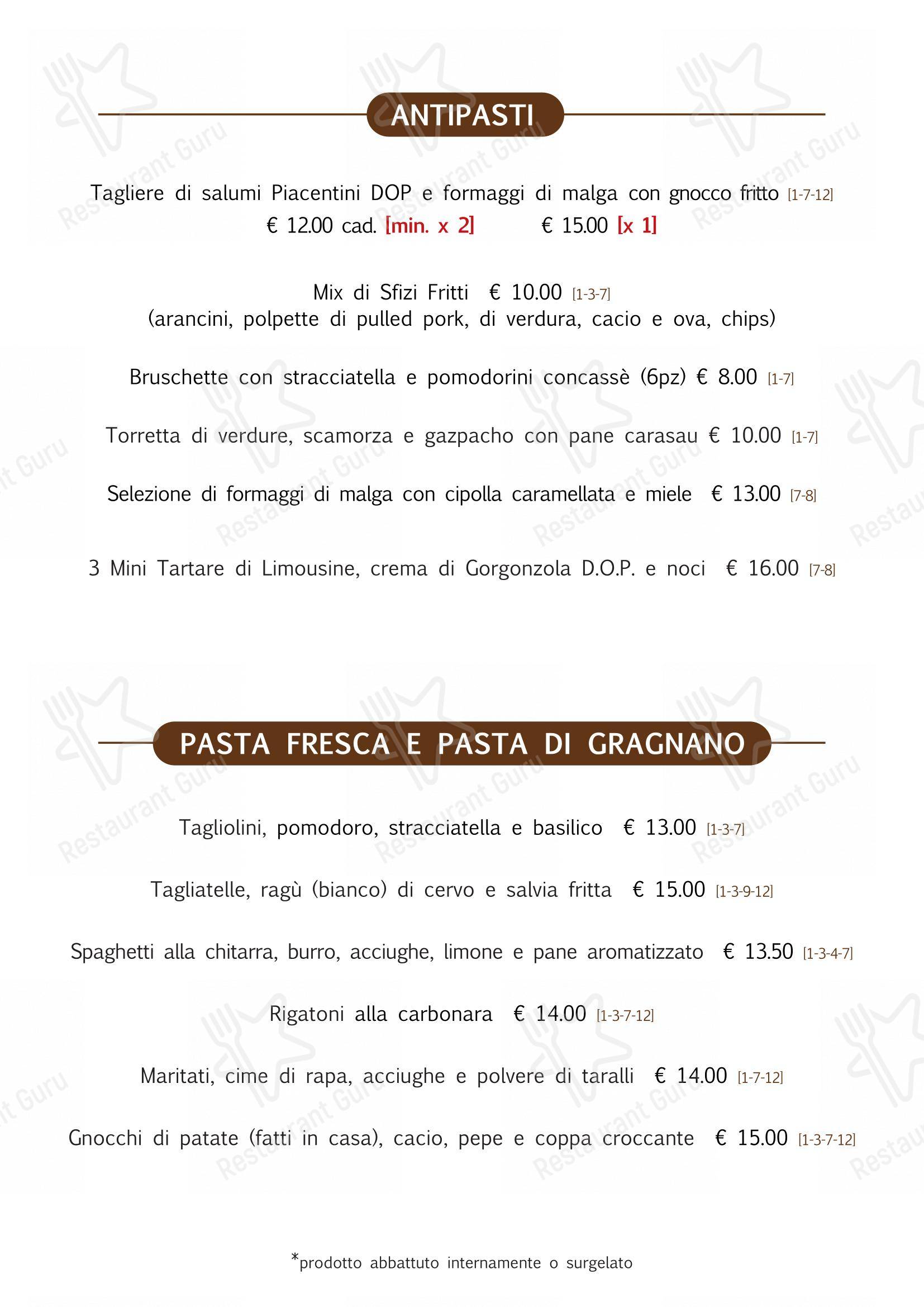 Menu bar pour Mopps pub et bar