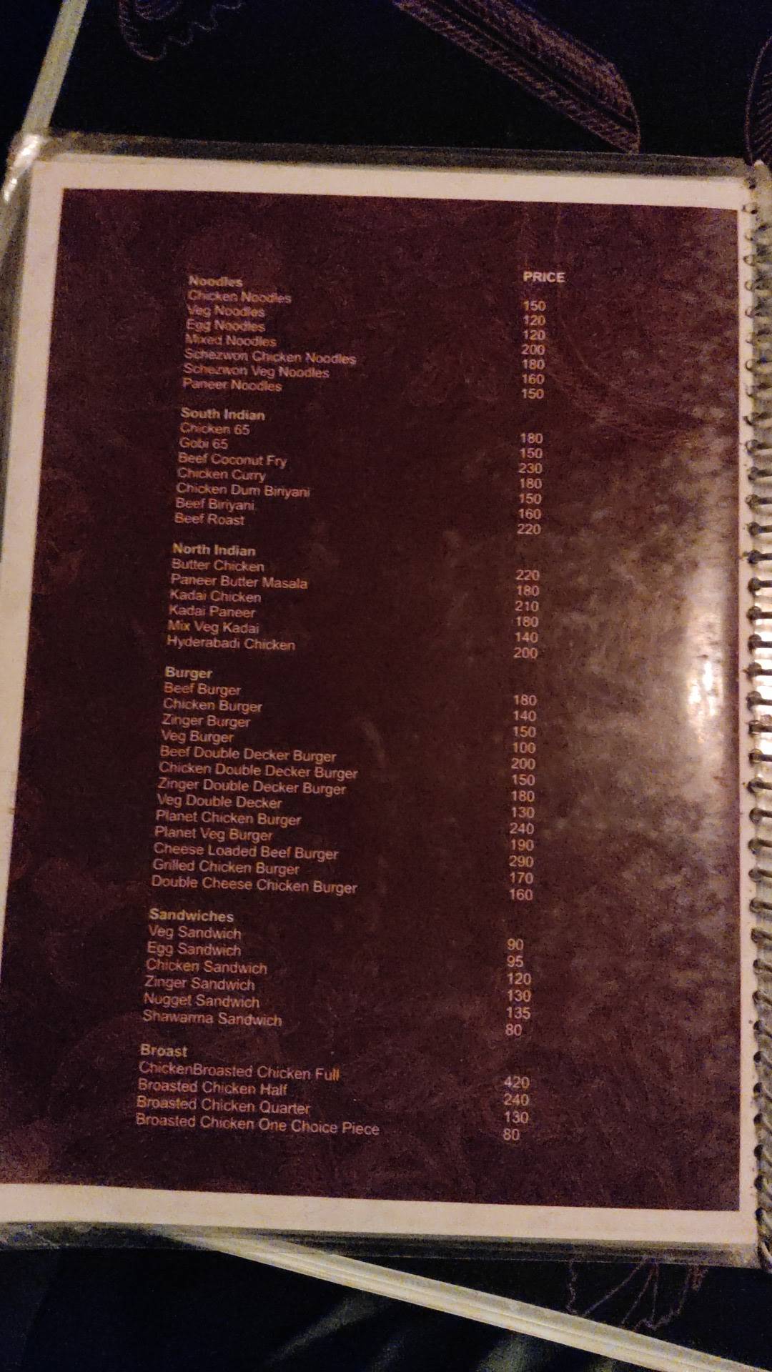 Morgan Restaurant menu
