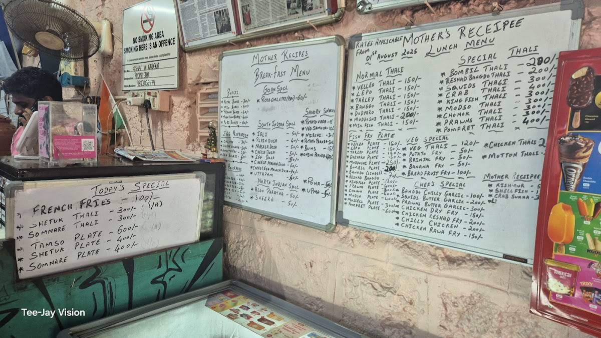 Mother Recipes menu