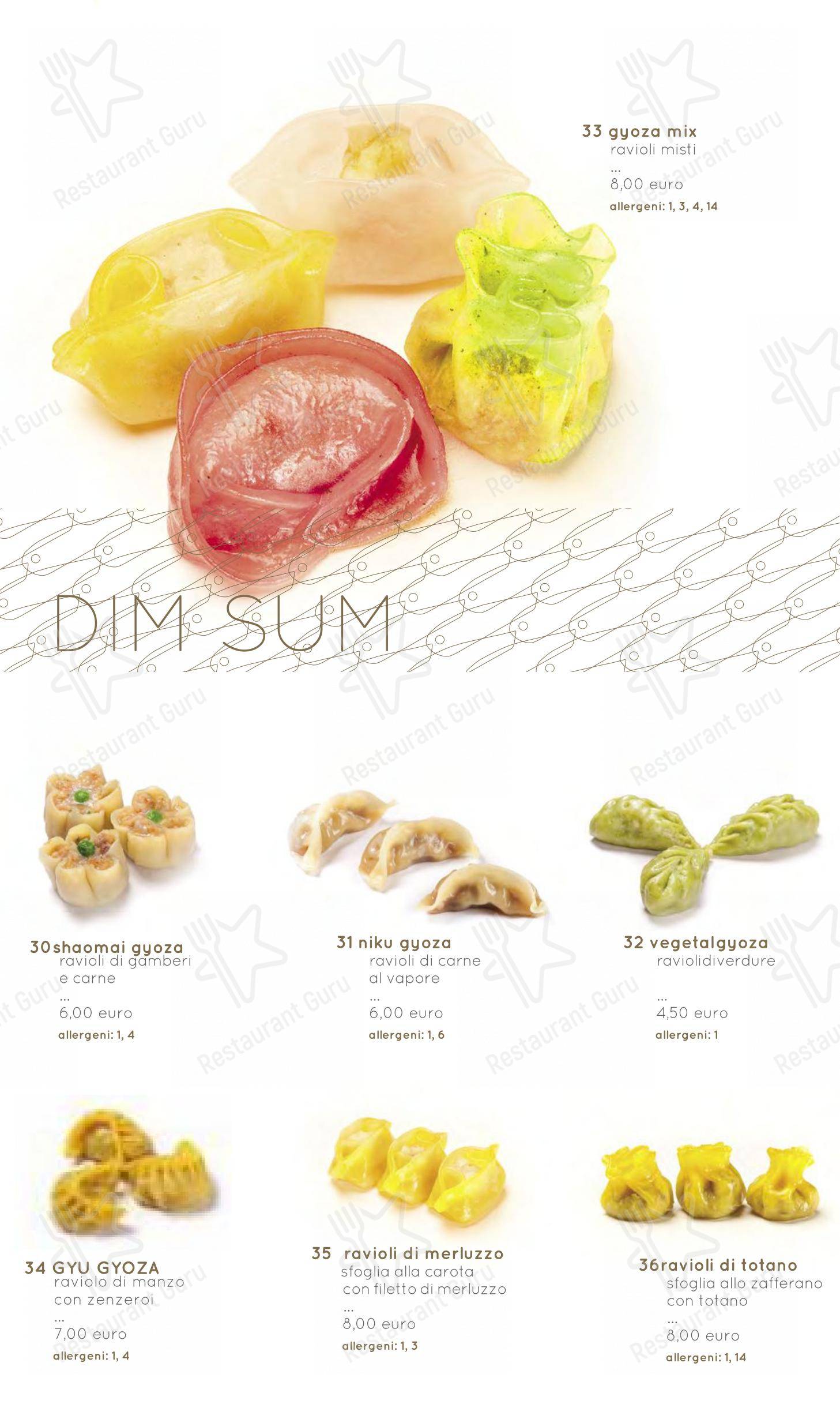 Moyà Asian Fusion Restaurant in Empoli - Menu bar