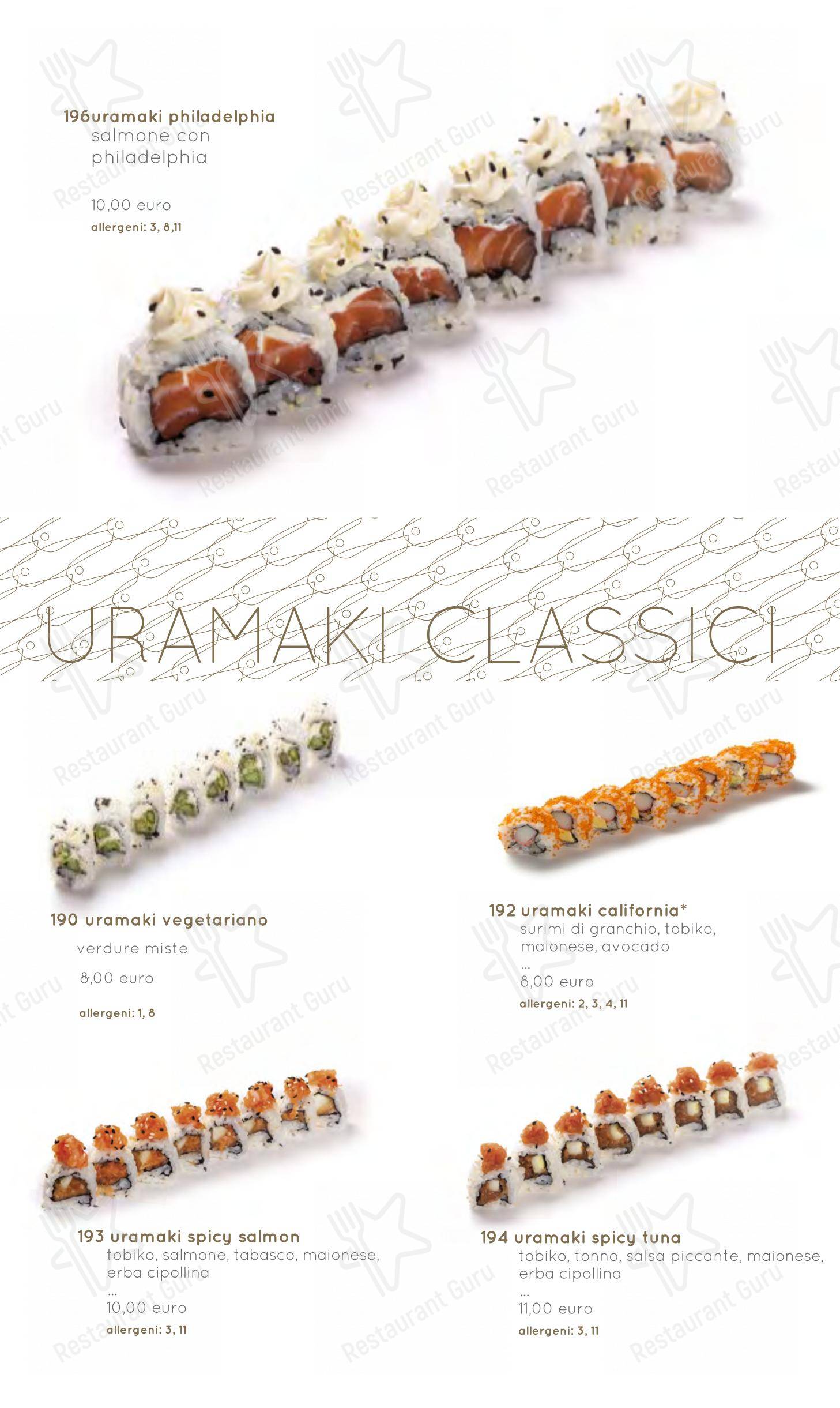 Menu di Moyà Asian Fusion Restaurant - Menu bar