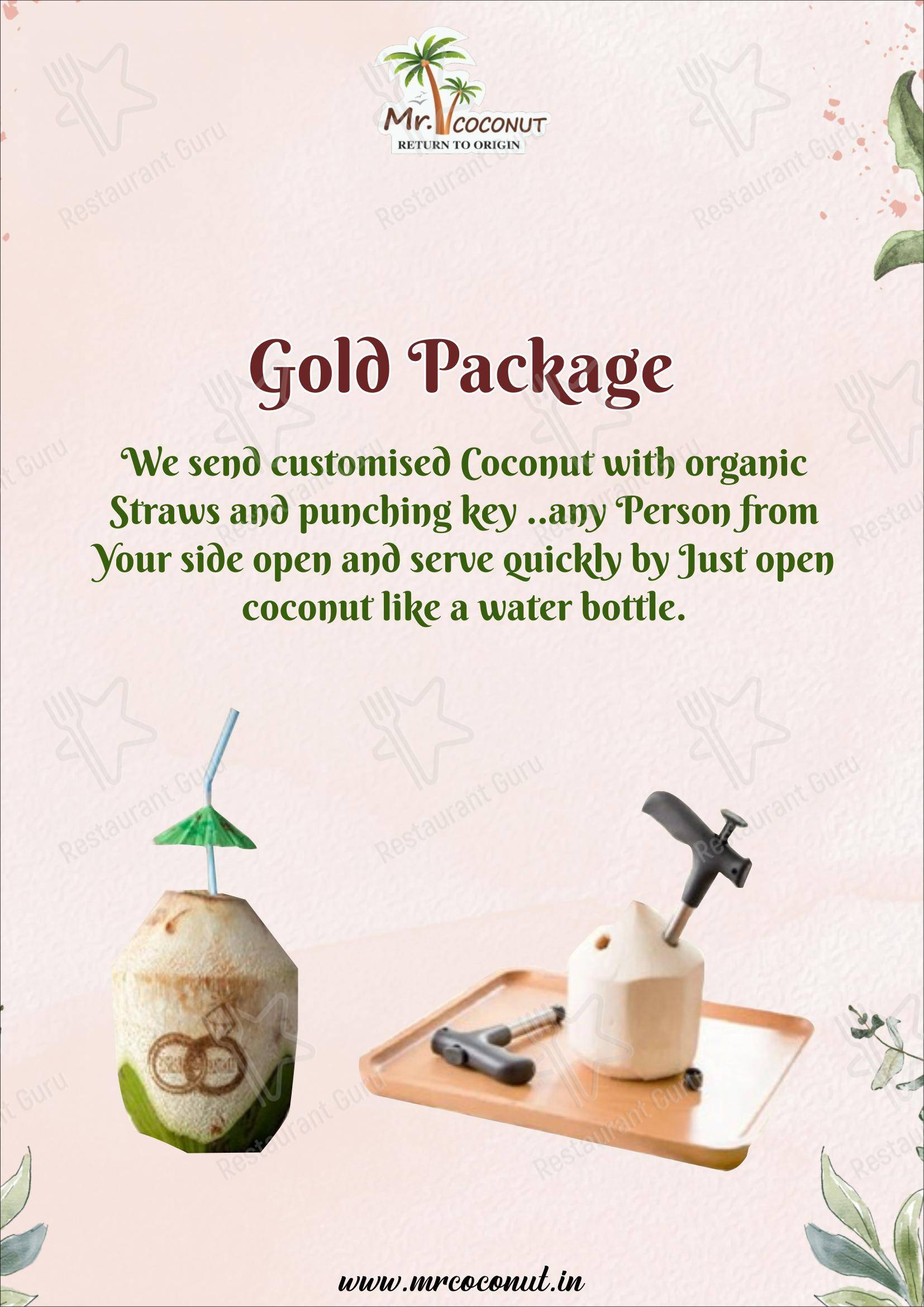 Menu for the Mr.Coconut Cafe Barbeque And Resturant restaurant