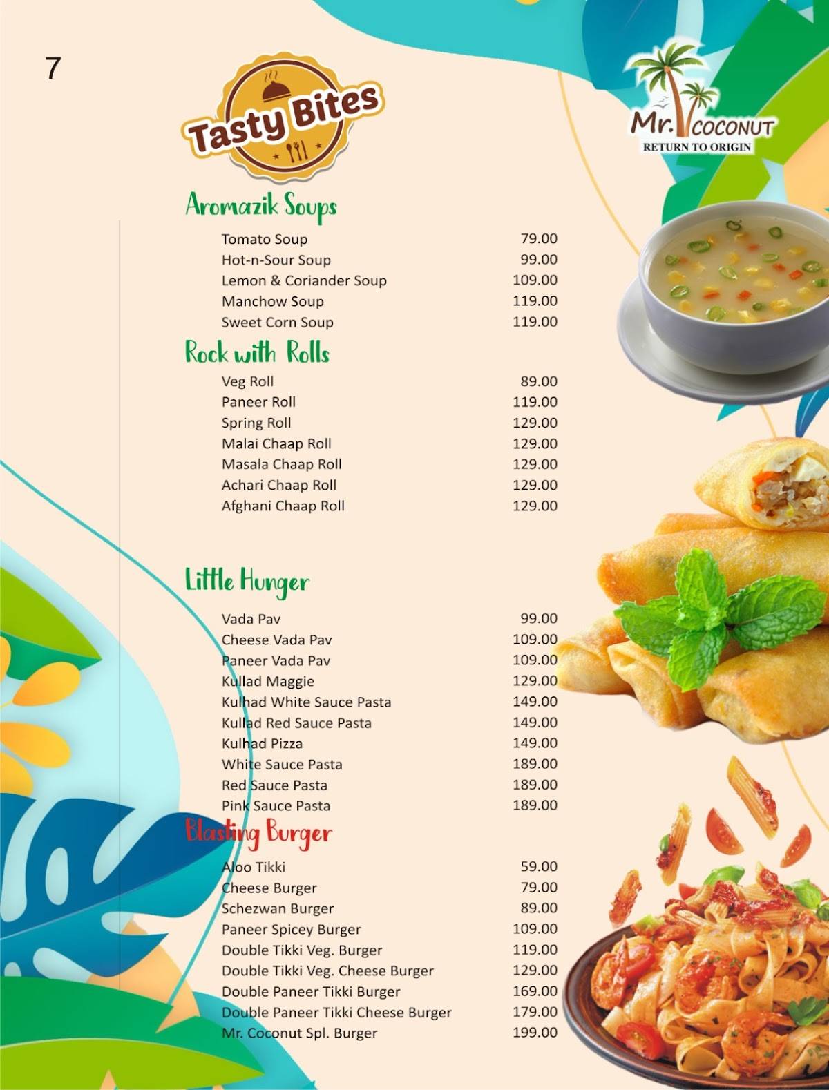 Mr.Coconut Cafe Barbeque And Resturant menu