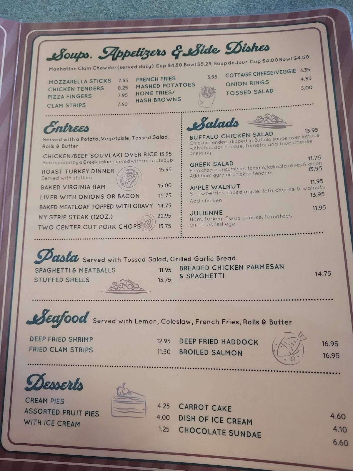 Menu at Mt Hope Family Diner restaurant, Rochester