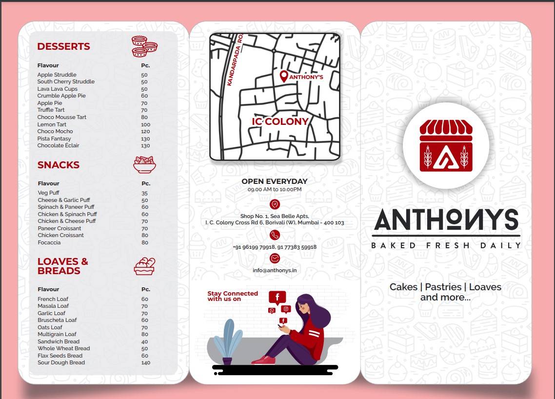 Anthonys menu