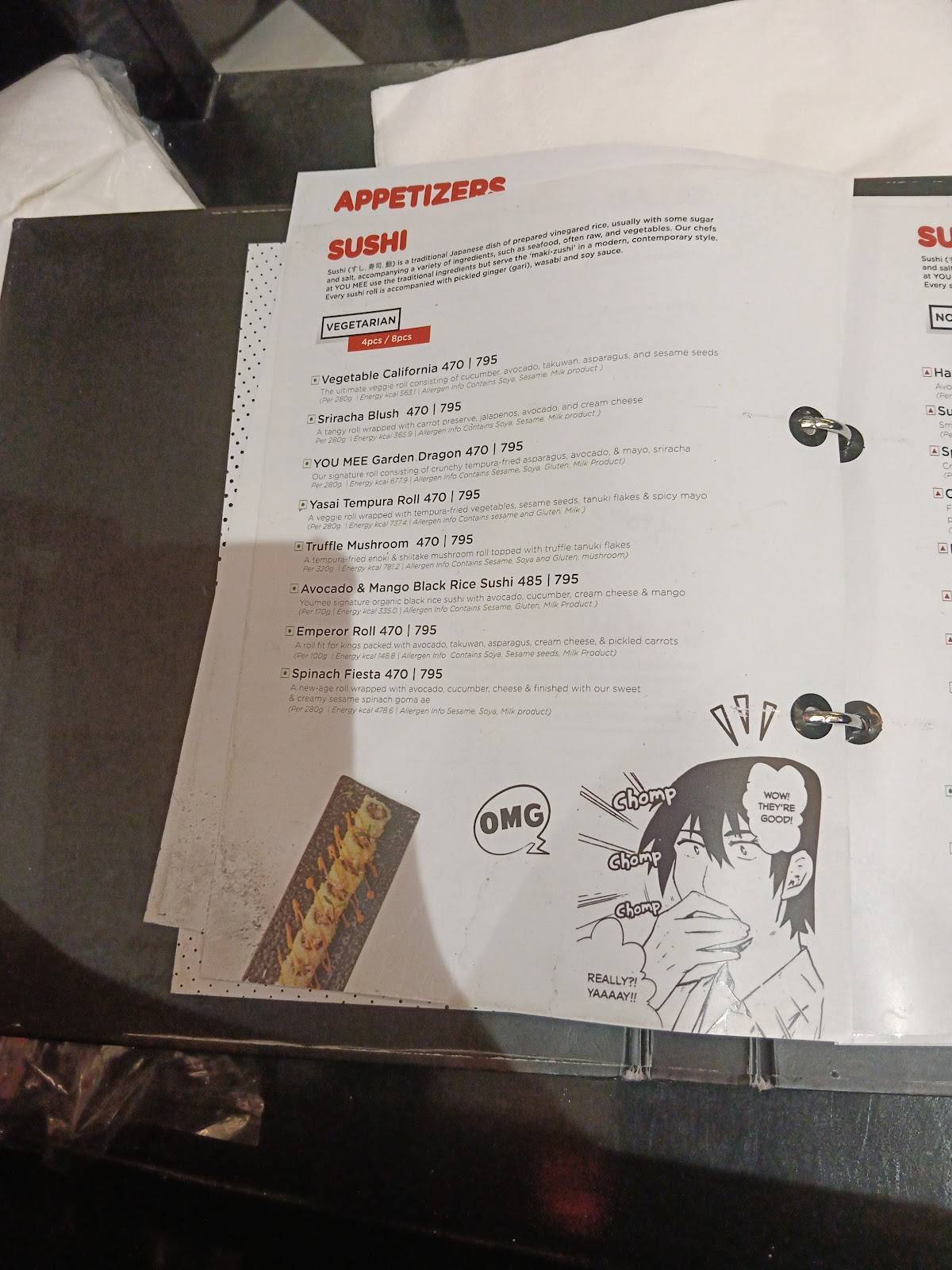 YouMee Kurla menu