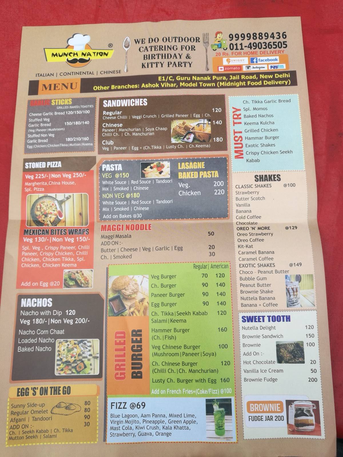 Munch Nation menu
